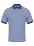 POLO SHIRT WITH POCKET TIPPED 153-55357-BLUE