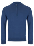 1/4 ZIP JUMPER COTTON 55601-DARK BLUE
