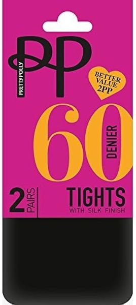 PRETTY POLLY  60 DENIER OPAQUE 2 PACK