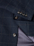 MARSEILLE NAVY CHECK WOOL MIX 13243/79