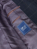 MARSEILLE NAVY CHECK WOOL MIX 13243/79