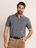 BRAKEBURN OAKENSHAW S/S SHIRT -LIGHT NAVY