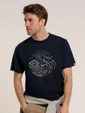 BRAKEBURN RADSTOCK T-SHIRT-NAVY