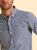 BRAKEBURN STALBRIDGE GINGHAM SHIRT 006892-NAVY PATTERN