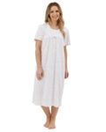 Marlon Womens Harvest Floral 45" Short Sleeve Nightie 44295