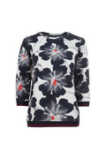 S'QUESTO PRINTED LIGHT SWEATSHIRT 6210-505761-WHITE NAVY