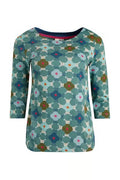 WEIRD FISH PINTO ORGANIC TOP 3/4 SLEEVE 19486-GREEN