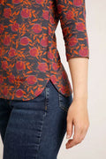 WEIRD FISH PINTO ORGANIC TOP 3/4 SLEEVE 19486-MIDNIGHT
