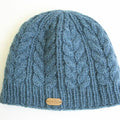 ARAN CABLE PULL ON HAT PK927-DENIM