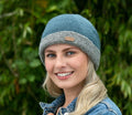 ERIN CROCHET TURN UP HAT PK839-DENIM