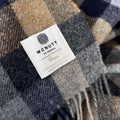 MCNUTT NAVY AND MUSTARD MERINO WOOL
