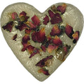 FRESH MINT RHUBARB HEART BAR & ROSE PETALS SOAPONDIPITY