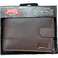 GENTS TWO TONE LEATHER WALLET JKL KBW-12-BROWN