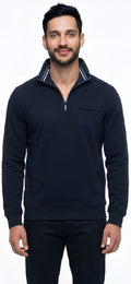 KESSLER 1/4 ZIP CHC31F369-NAVY