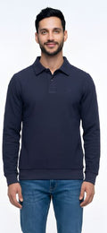 POLO SWEATER SHIRT L/S 55388-NAVY