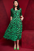 KATE COOPER ZEBRA PRINT FULL BELTED DRESS KCAW23159