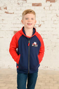 LIGHTHOUSE-JACKSON FULL ZIP TRACTOR NAVY RED