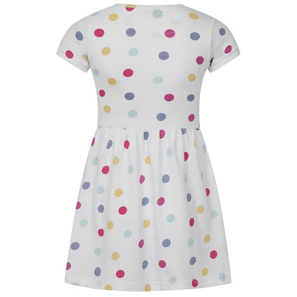 LAZY JACKS PRINTED JERSEY DRESS SPOT LJ375C-WHITE