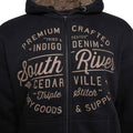 KAM SHERPA LINED ZIP THROUGH HOODY KBS 7087-BLACK BIG MAN
