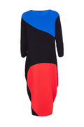 ORA COLOUR BLOCK PLEATED DRESS ORW23107 945