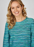 RABE ROUND NECK JUMPER 51-123608-TURQUOISE