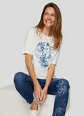 RABE S/S TOP WITH BLUE PRINT 54-213300