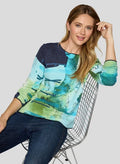 RABE LADIES ROUNDNECK JUMPER 55-223610-MULTI COLOR