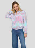 RABE L/S BLOUSE RED STRIPE 56-111101