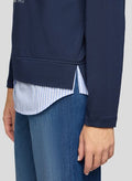 RABE L/S TOP PRINT WITH SHIRT DETAIL 56-111390