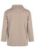 RABE TOP COWL NECK L/S TAN PATTERN 57-121354