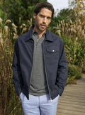 PERTH COTTON CASUAL SHORT JACKET 154-80661-NAVY