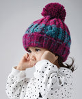 JUNIOR CORKSCREW BEANIE B486A-BERRY