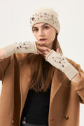 BEANIE WITH RHINESTONES 29212 PHANIE-BEIGE
