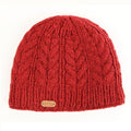 ARAN CABLE PULL ON HAT PK927-RED
