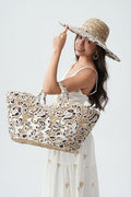 LEOPARD LACE STRAW HAT 29282