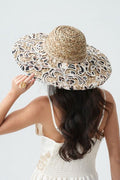 LEOPARD LACE STRAW HAT 29282