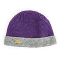ERIN CROCHET TURN UP HAT PK839-PURPLE