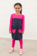 LIGHTHOUSE ESME GIRLS DRESS PINK & HEARTS