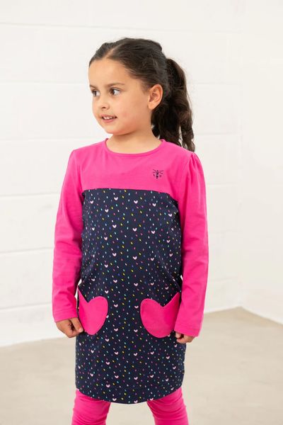 LIGHTHOUSE ESME GIRLS DRESS PINK & HEARTS