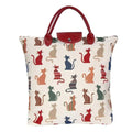 ERIN TAPESTRY FOLDAWAY BAG CHEEKY CAT