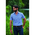 CHAMPION SHORT SLEEVE CHECK 3110 HOLKHAM-BLUE