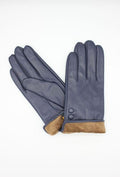 LADIES LEATHER GLOVES 17122-NAVY