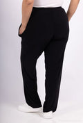 ALL ELASTIC STRETCH PANTS P2288 2WPARIS-BLACK PLUS SIZE