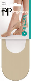 PRETTY POLLY LEGWORKS FOOTSIE 2 PACK PLEL66