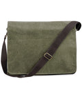 QD610-OLIVE VINTAGE CANVAS DESPATCH BAG