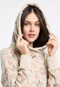 RAGWEAR GRISELL PRINT HOODY 2421-30018-ECRU
