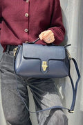 ITALIAN LEATHER HANDBAG CO20810-NAVY