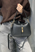 ITALIAN LEATHER HANDBAGC25270-BLACK