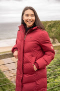 LIGHTHOUSE SAVANNAH LONG COAT-MAROON