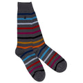 SWOLE PANDA GREY SMALL STRIPED BAMBOO SOCKS SP349